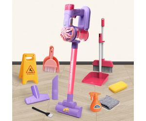 11 pezzi/13 pezzi Set di aspirapolvere multifunzionale per bambini - Set di pulizia e spazzatura, strumenti di pulizia per le faccende domestiche e il gioco di ruolo, giocattolo interattivo per la cam