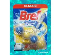 3 Pezzi BREF Classic Power Aktiv LIMONE per Wc Bagno Freschezza Straordinaria