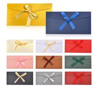 11 Pezzi Buste Rettangolari Colorate con Fiocco Busta Lettera Regalo 22,5 cmX11,5 cm Buste Lettera Colorate Adatto per Inviti di Nozze Feste Biglietti D'auguri Etichette Regalo Inviti a Feste