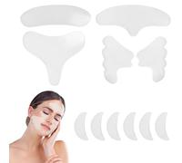 11 Pezzi Cerotti per Rughe del Viso, Silicone Patch Antirughe, Toppe Riutilizzabili in Silicone, Rimozione delle Rughe Antietà per Occhi, Guance, Collo, Fronte, Torace