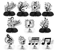 11 Pezzi Decorazioni Centrotavola a Nido d'Ape Retro Note Musicali per Feste e Compleanni