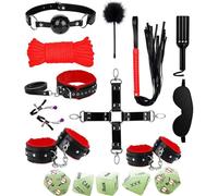 11 Pezzi Di Nero E Rosso Pu Liscio In Pelle Pratica Set Con 5 Cubo Fluorescente Verde Accessori Dadi, Accessori Di Allenamento Sportivo - K + 6