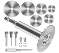 11 Pezzi Dischi da Taglio per Trapano, Mini Lame da Sega HSS Seghe Circolari Lame con (100mm) Gambo Esagonale da 1/4" per Tagliare Legno Plastica Metallo