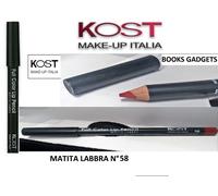 11 Pezzi Kost Make Up Italia N°58 MATITA LABBRA Rosso Full Color Lip Pencil