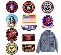 11 Pezzi Patch Toppa Ricamata, Patch Termoadesive Toppa Ricamata Termoadesiva per Vestiti Toppas Ricamata Air Force Marine Corps Esercito da Applicare con Ferro da Stiro Cucitura per Giacca Jeans Cap