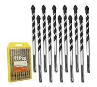 11 pezzi Punte Set, 6mm professionali per gres porcellanato in ceramica, calcestruzzo, muro di mattoni, vetro, specchi, muratura in plastica e legno