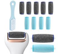 11 pezzi Rulli di ricambio per la rimozione dei calli, 2 tipi di ruvidità Coarse per rimuovere la pelle dura Velvet Smooth Rulli di ricambio per pedicure