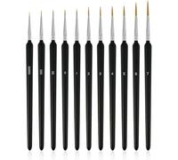 11 Pezzi Set di Pennelli,Set Pennelli per Dipingere, Per Pittura Ad Olio, Miniatura, Acquerello, Modello, Modellismo, Chiodo, Acquerellare Piccoli Dettagli Fini