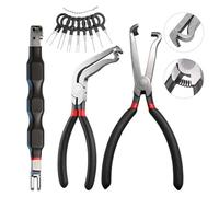 11 Pezzi Set Pinze Scollegamento Connettori Elettrici Rapidi Auto Con Pinze Diritte/Curve Leva Doppia estremità E 8 Estrattore di Connettori per Auto Adatto per Connettore Elettrico Manutenzione