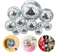 11 pezzi Sfera a Specchio Palla Discoteca,Palla da Discoteca Argento Sfere da Discoteca a Specchio