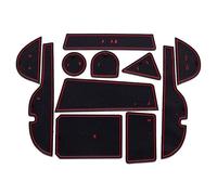 11 Pezzi Tappetino Antiscivolo In Gomma Per Auto, Sottobicchiere, Set Di Tappetini Per Fessura Porta Per T&oyota RAV4 2013 2014 2015 Accessori Inserto portabicchieri(rosso)