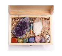 11-piece Crystal And Healing Stones Set for Beginners Includes Desert Rose Selenite, Amethyst Crystal, Rose Quartz, 7 Tumbling Stones