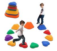 11 Pietre di Equilibrio per Bambini,Percorso Psicomotorio Stepping Stones Antiscivolo,Gioco per Sviluppare Equilibrio e Coordinazione (classico)