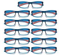 11 Pk Unisex da Uomo Blu Luce Blocco Occhiali da Lettura Nero Bianco Telaio