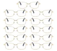 11 Pk Uomo Donna Montatura Metallo Lenti Trasparenti Lettura Occhiali Moda Epoca