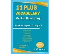 11 Plus Help to 11 Plus Vocabulary Verbal Reasoning Book 1 -9 to 1 (Tascabile)