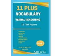 11 Plus Help to Success 11 Plus Vocabulary Verbal Reasoning Book (Tascabile)