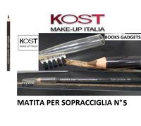 11 pz Kost Make Up Italia MATITA SOPRACCIGLIA N°5 Marrone C/Pettine Separatore