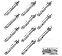 11 Pz M8 Bulloni Espansione, M8x80mm Bulloni Vite di Espansione, Viti Tasselli Espansione, Tasselli Muro, Tassello Ancorante, Viti di Espansione in Acciaio Inox per Fissaggio Calcestruzzo Mattoni