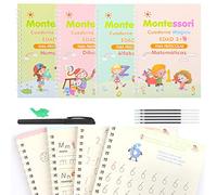 11 quaderno per scrittura spagnolo set, libro Calligrafia per bambini riutilizzato, taccuino per Calligrafia per bambini, con penna, ricariche (Spagnolo)