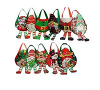 11 sacchetti per feste di Natale, riutilizzabili, con manici, per compleanni invernali, eventi di Babbo Natale segreti e feste in ufficio