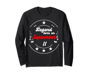 11 Settembre Birthday Legend Man Boy dall'11 Settembre Maglia a Manica