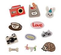 11 toppe ricamate digitali a tema cartone animato, per personalizzare cappelli, zaini, per tutte le età, in tessuto