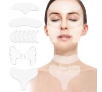 11 toppe riutilizzabili in silicone per il viso,Cerotti Per Il Viso Silicone Pad,strisce antirughe, riutilizzabili per ridurre gli occhi sulla fronte e intorno alla bocca e alle rughe