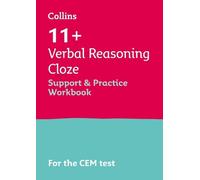 11+ Verbal Reasoning Cloze Support and Practice Workbook (Tascabile) Collins 11+