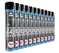 11 x AAB Aria Compressa Spray 750ml - Kit Pulizia PC, Tastiera, Stampanti, Televisioni, Fotocamere e Altri, Bombole Aria Compressa, Spray da Pulizia con Tubo di Estensione, Rimozione di Polvere