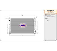 110.049/A AHE Radiatore, Raffreddamento motore per FORD