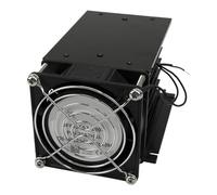 110 * 100 * 80 mm 60A relè a stato solido trifase SSR radiatore dissipatore di calore in alluminio con ventola 220VAC e copertura protettiva(Black oil retaining)