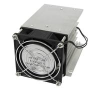 110 * 100 * 80 mm 60A relè a stato solido trifase SSR radiatore dissipatore di calore in alluminio con ventola 220VAC e copertura protettiva(White oil retaining)