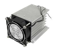 110 * 100 * 80 mm 60A relè a stato solido trifase SSR radiatore dissipatore di calore in alluminio con ventola 220VAC e copertura protettiva(White dual ball)