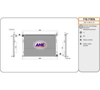 110.119/A AHE Radiatore, Raffreddamento motore per FORD,MAZDA
