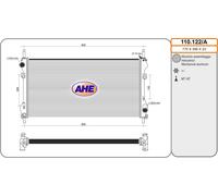 110.122/A AHE Radiatore, Raffreddamento motore per FORD