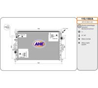 110.150/A AHE Radiatore, Raffreddamento motore per FORD,LAND ROVER,VOLVO