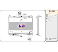 110.155 AHE Radiatore, Raffreddamento motore per FORD