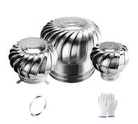 110 160 200 300 400 500mm Comignolo Cappello, Cappello Eolico Rotante in Acciaio Inox, Rotondo Comignolo Girevole, Terminale Canna Fumaria, per Stufe Caldaie e Camini(110mm/4.3in)