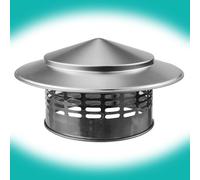 110 160 220mm Cappello Da Camino In Acciaio Inox, Comignolo Antivento E Antipioggia Rotondo, Terminale Canna Fumaria, Tappo Di Sfiato Per Tetto Esterno(160mm/6.3in)