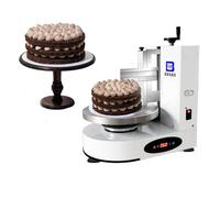110-220V cake decorating machine, quiet, with rotating plate and adjustable scraper, suitable for cakes from 10 to 30 cm.(White)
