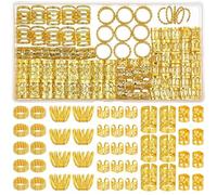 110 anelli per capelli in lega resistente per trecce e graffette professionali per capelli per paura, Lega