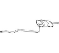 97 CV SILENZIATORE POSTERIORE PER TOYOTA Corolla Liftback E11 1.4 KW 71 CV 97