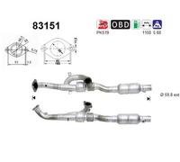 110 KW 150 CV CATALIZZATORE PER Rover 75 Tourer RJ 2.0 V6