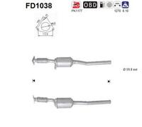 AS Filtro antiparticolato FAP FD1038 131 kW 178 CV per Renault Laguna III Grandtour KT0/1 2.0 dCi GT