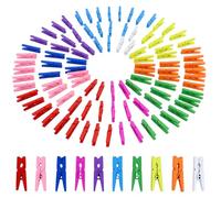 110 mini 'molletta' colorate in legno, mollette decorative per scuola, ufficio, compiti a casa