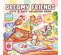(110 Pagine/265g) Amici da sogno: Libro da colorare per adulti e adolescenti, con adorabili amici animali e personaggi fantastici, che raccontano storie di avventure leggere. I personaggi animali hann