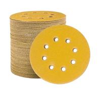 110 pezzi Dischi Abrasivi 125mm, Dischi per Levigatrice Orbitale Inclusi 60/80/100/120/150/180/240/320/400/600/800 grane(100 Pieces-120 Grit)