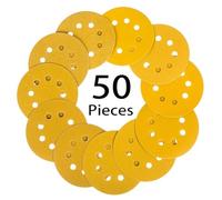 110 pezzi Dischi Abrasivi 125mm, Dischi per Levigatrice Orbitale Inclusi 60/80/100/120/150/180/240/320/400/600/800 grane(50Pcs-60/100/240/320/600 Grit)
