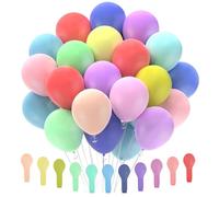 110 Pezzi Palloncini Pastello, 12 Pollici Palloncini Compleanno, Palloncini Colorati ad Elio, per Decorazioni Compleanno, Matrimonio, Baby Shower